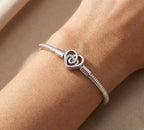 Eternal Love Snake Chain Bracelet in 925 Sterling Silver - Loyalty & Love