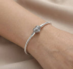 Aria Ribbed Heart Bracelet - Loyalty & Love