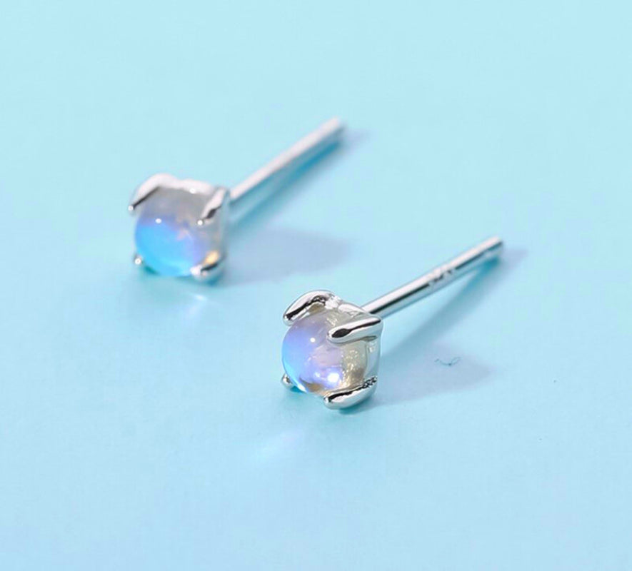 Mermaid Tears 925 Sterling Silver Bead Stud Earrings Womens Girl Jewellery Gift