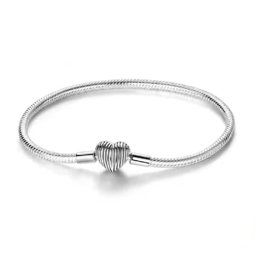 Aria Ribbed Heart Bracelet - Loyalty & Love