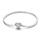 Classic Beauty Floral Heart Bracelet – 925 Sterling Silver - Loyalty & Love