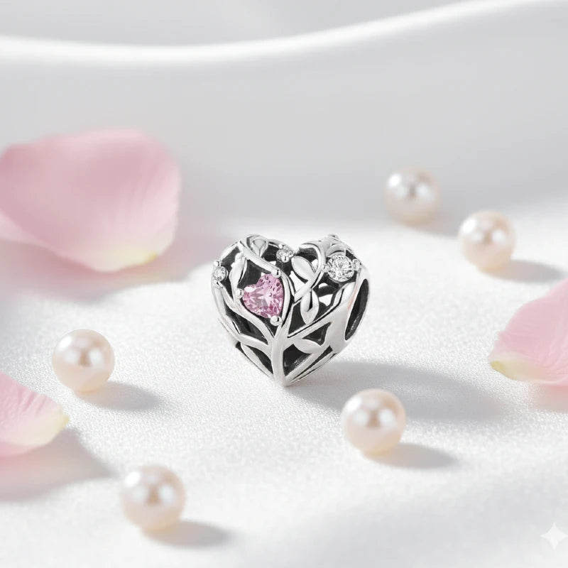 Entwined Heart Family Tree Charm - Loyalty & Love