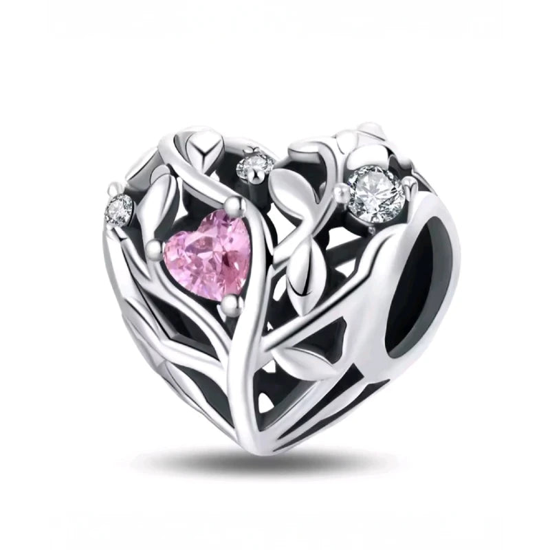Entwined Heart Family Tree Charm - Loyalty & Love
