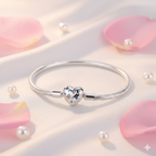 Galaxy Heart Snake Chain Bracelet - Loyalty & Love