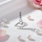 The Heart Hands Dangle Charm - 925 Sterling Silver - Loyalty & Love