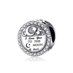 To The Moon & Back Charm – 925 Sterling Silver - Loyalty & Love
