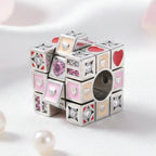 Heart Cube Charm in 925 Sterling Silver - Loyalty & Love