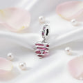 Shimmering Heart Dangle Charm – 925 Sterling Silver - Loyalty & Love