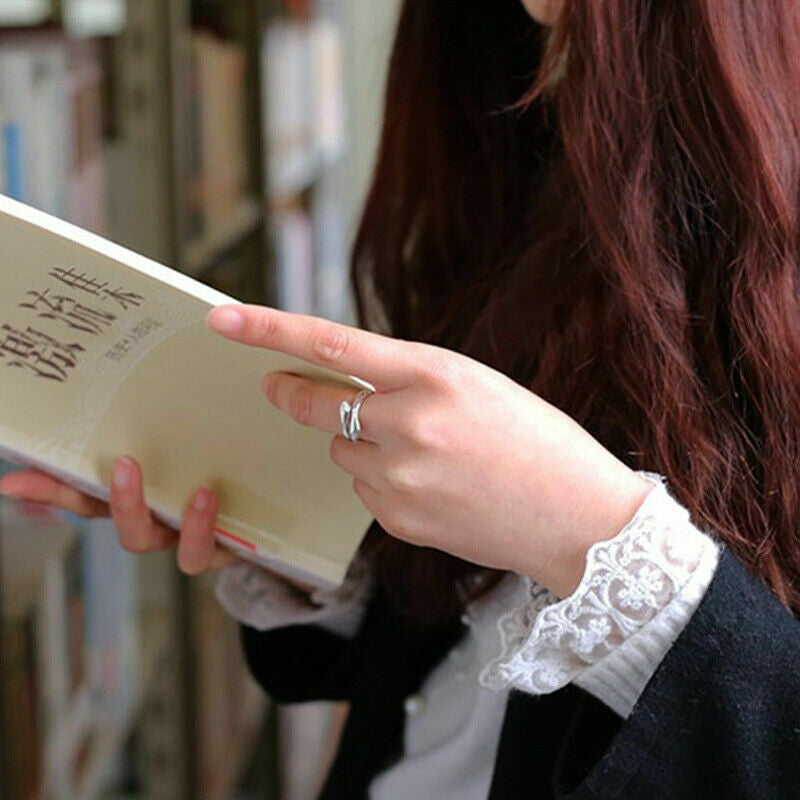 Silver Love Hug Ring Band Open Finger Fully Adjustable Jewellery, UK