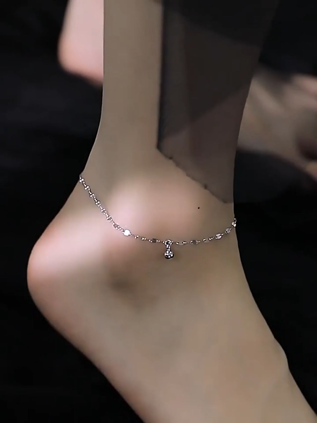 Silver Lace Linked Chain Ankle Bracelet Boho Foot Anklet Women Girls Jewellery