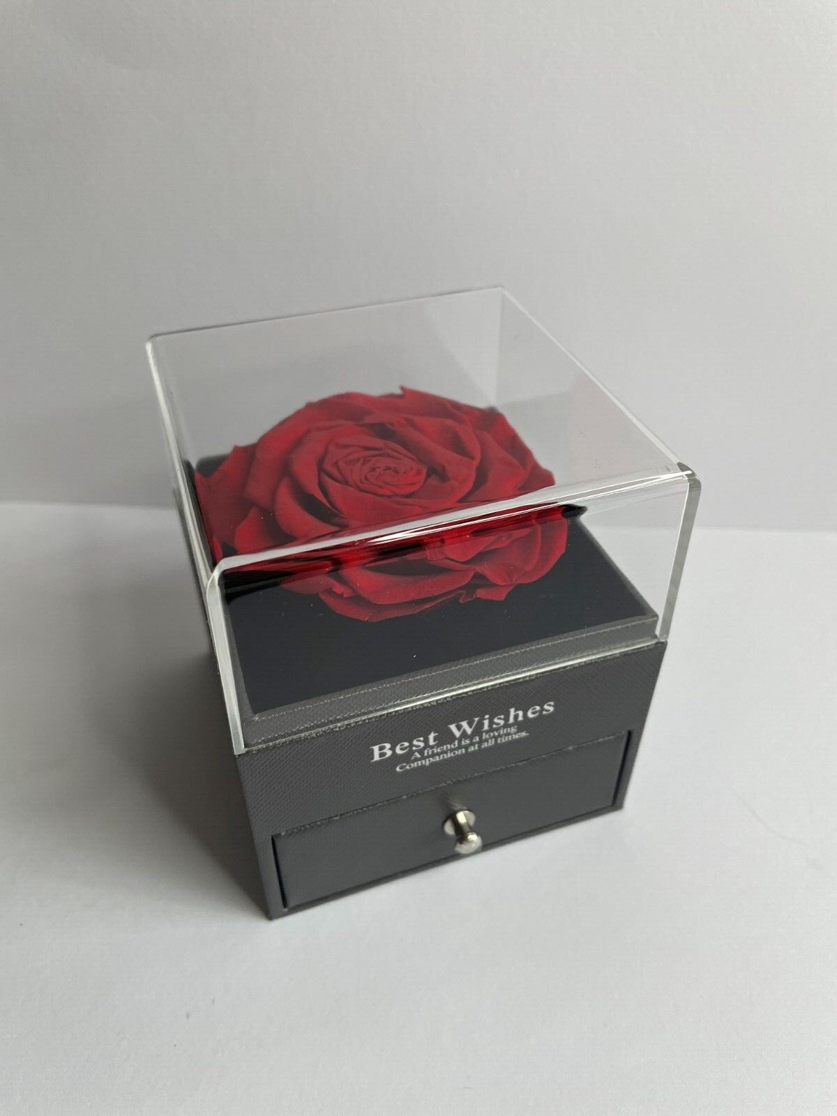 Preserved Rose Flower and "I Love You" Heart Necklace Gift Box - Gifts for Her