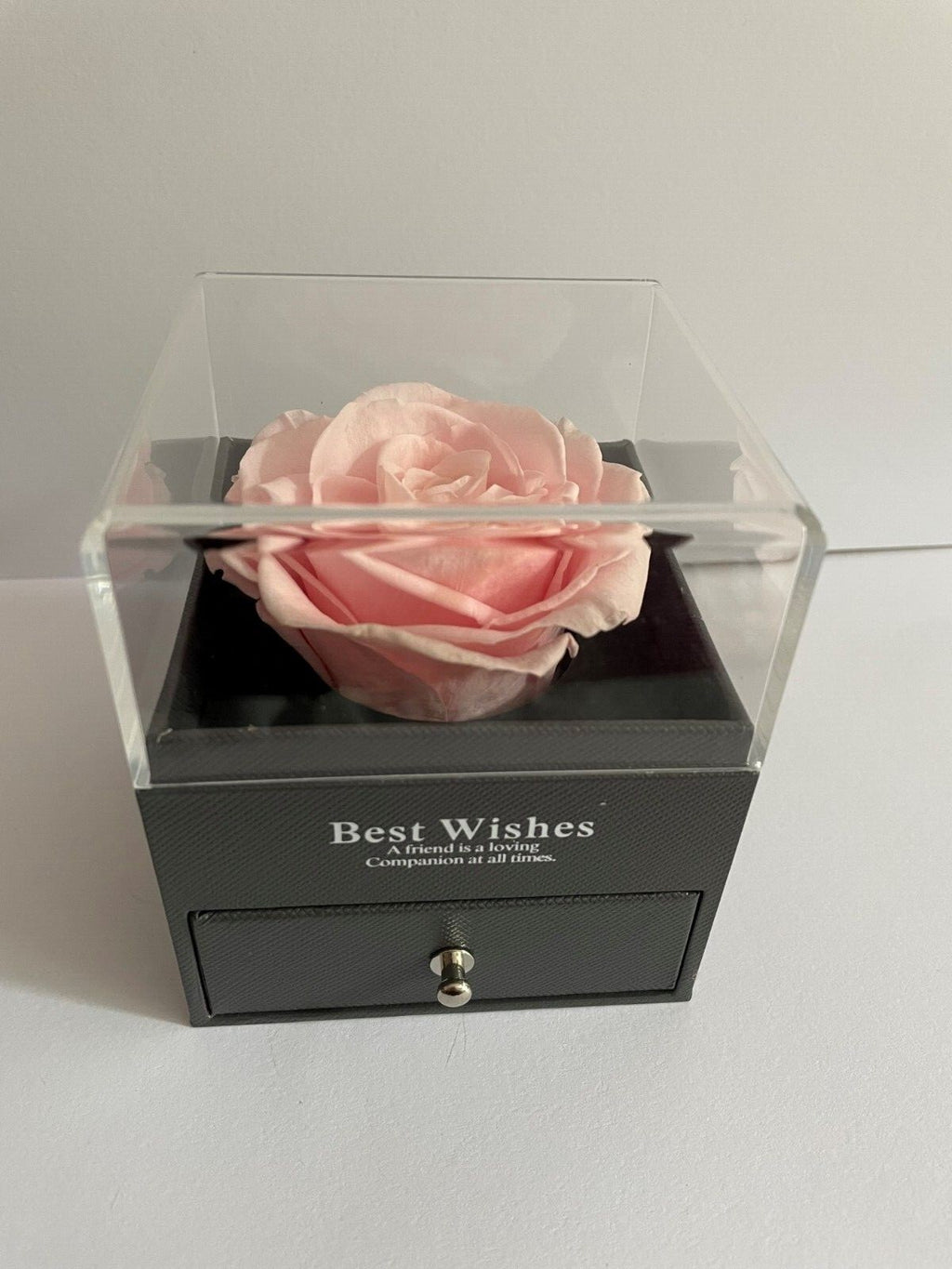 Preserved Rose Flower and "I Love You" Heart Necklace Gift Box - Gifts for Her