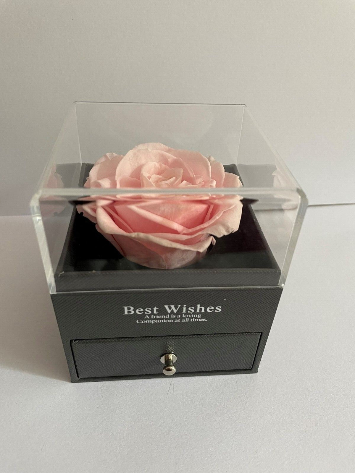 Preserved Rose Flower and "I Love You" Heart Necklace Gift Box - Gifts for Her