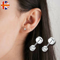 Attractive Small Tiny round 3MM CZ Crystal Silver Ear Studs Earrings Jewellery