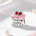 Happy Birthday Cake Charm in 925 Sterling Silver - Loyalty & Love