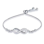 Infinity Slider Bracelet in 925 Sterling Silver - Loyalty & Love