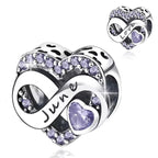 June Birthday Heart in 925 Sterling Silver - Loyalty & Love