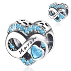 March Birthday Heart in 925 Sterling Silver - Loyalty & Love