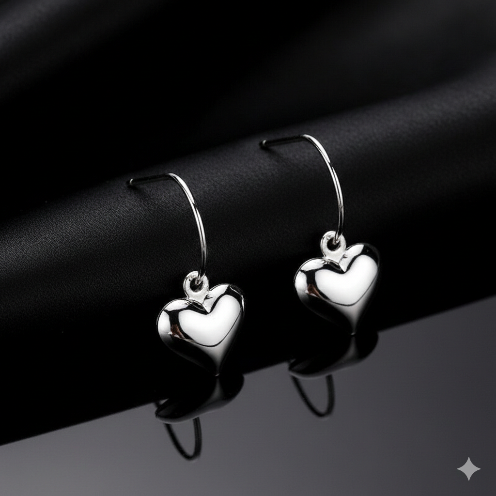 Heart Pendant 925 Sterling Silver Plated Chain Necklace Bracelet Women Jewellery